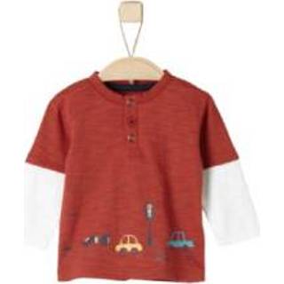 👉 S.Oliver  Boys Longsleeve donkerrood - Rood - Gr.68 - Meisjes