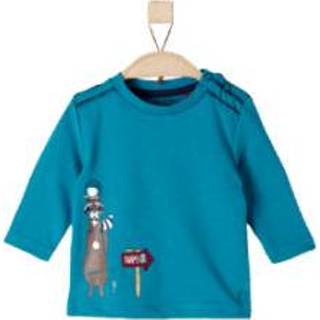 👉 S.Oliver  Boys Longsleeve benzine - Blauw - Gr.68 - Meisjes