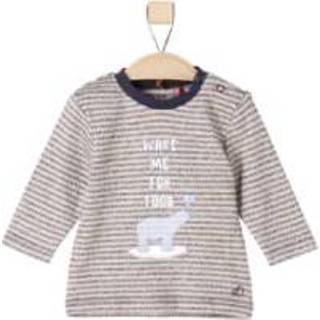 👉 S.Oliver  Boys Longsleeve bruine strepen - Bruin - Gr.68 - Jongen