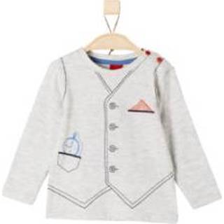 👉 S.Oliver  Girl s Longsleeve natuurmelange - Grijs - Gr.92 - Meisjes