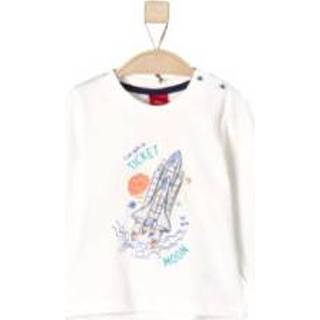 👉 S.Oliver  Boys Longsleeve ecru - Beige - Gr.92 - Jongen/Meisjes