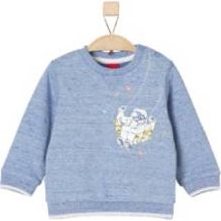 👉 S.Oliver  Sweatshirt blauw melange - Blauw - Gr.92 - Jongen/Meisjes