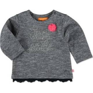 👉 Staccato  Girl s Sweatshirt mariene structuur - Grijs - Gr.80 - Meisjes