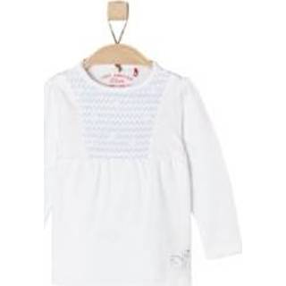 👉 S.Oliver  Longsleeve wit - Wit - Gr.62 - Meisjes