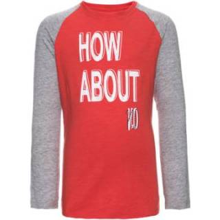 👉 Name it  Boys Longsleeve Jusk aurora rood - Rood - Gr.104 - Jongen