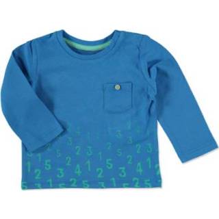 👉 TOM TAILOR  Boys overhemd met lange mouwen en nummering Medium Deep Sky Blue - Blauw - Gr.86 - Jongen
