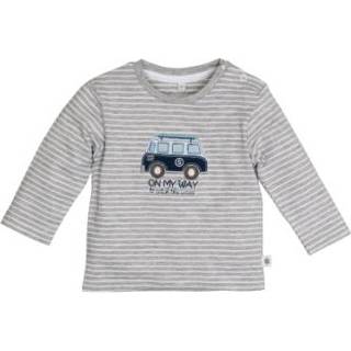 👉 Salt and Pepper  Boys Longsleeve strepen grijs melange - Gr.68