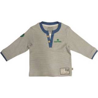 👉 Ebi & Ebi  Fairtrade lange mouwen shirt natuur - Beige - Gr.74 - Meisjes