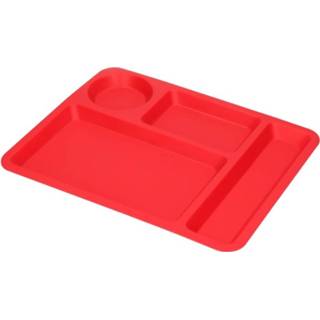 👉 Rood kunststof active vakjesbord/barbecuebord met vakken 33 cm