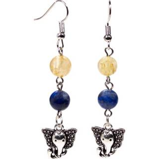 👉 Oorbel active Oorbellen Lapis Lazuli/Rutielkwarts met Ganesha 8720088291788