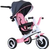 👉 Driewieler roze active HOMCOM 4-in-1 met duwstang en parasol 4250871265152