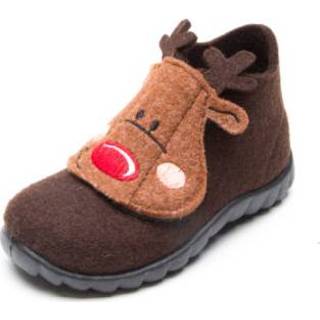 👉 Superfit  Slipper Gelukkige rendier ciok kombi - Bruin - Gr.24 - Jongen/Meisjes