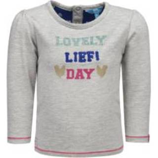 Rende! Girl Het shirt met lange mouwen is grijs gemêleerd...