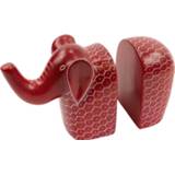 👉 Boekensteun rood active Zeepsteen Boekensteunen Olifant (Rood) 8717506116167