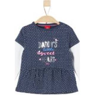 👉 S.Oliver  Girl s shirt met lange mouwen middernachtelijk blauw - Blauw - Gr.92 - Meisjes