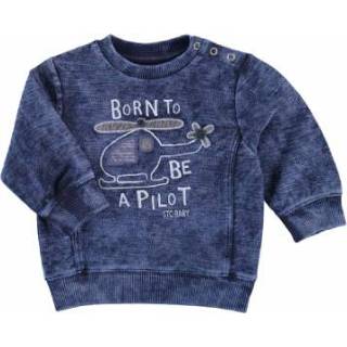 👉 Staccato  Boys Sweatshirt indigo structuur - Blauw - Gr.86 - Jongen