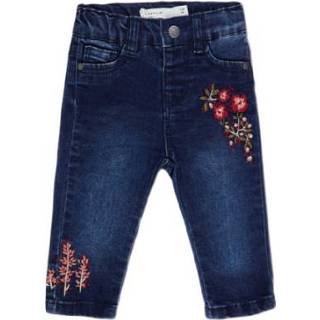 👉 Name it  Girl s Jeans Batilde spijkerbroek donkerblauw denim geborduurd - Blauw - Gr.56 - Meisjes