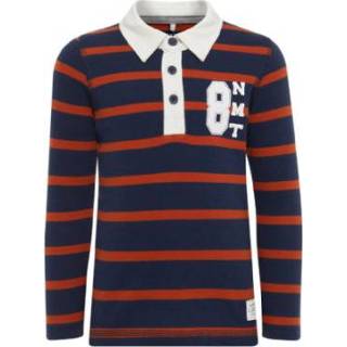 👉 Name it  Boys Polo overhemd met lange mouwen Diant jurkje blauw - Blauw - Gr.110 - Jongen