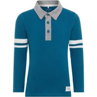 👉 Name it  Boys Polo overhemd met lange mouwen Diant lyons blauw - Blauw - Gr.110 - Jongen