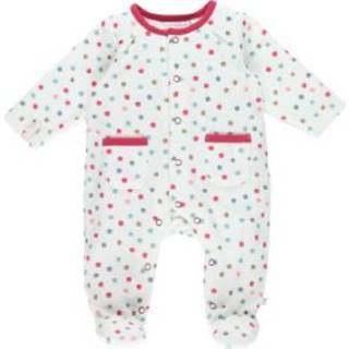 👉 Noukie Girl 's pyjama's 1-delige witte aop - Wit - Gr.vanaf 9 maanden - Meisjes