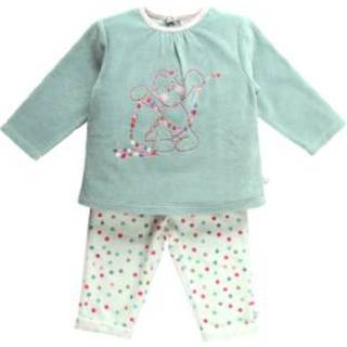 👉 Noukie Girl 's pyjama 2-delige witte aqua aop 2-delige aqua aop - Kleurrijk - Gr.vanaf 4 jaar - Meisjes