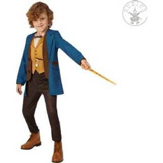 👉 Robijnen Carnaval Kostuum Newt Scamander Fantastische Beesten Deluxe - Blauw - Gr.L - Jongen