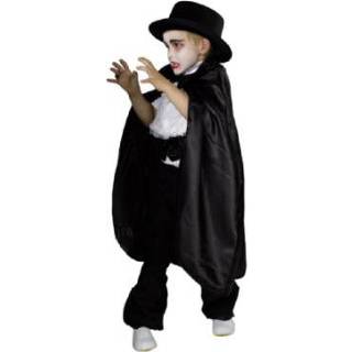 👉 Funny Fashion  Carnaval kostuum Dracula - Zwart - Gr.140 - Jongen/Meisjes