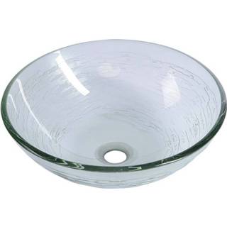 👉 Waskom transparant glas rond zonder waste beauty Sapho 42 cm Helder 8590913846618