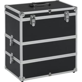 👉 Zwart aluminium active Make-up koffer 37x24x40 cm 8718475730040