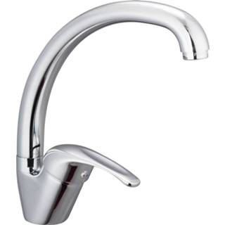 👉 Chroom messing mengkraan zonder waste diziani opbouw hendel keramisch standaard perlator Keukenmengkraan Schutte 4008431357553