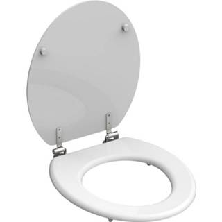 👉 Toiletzitting wit MDF RVS Schutte White Scharnieren 4008431840000