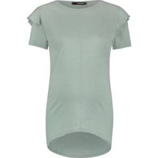 👉 SUPERMOM  T-Shirt Ruches Lichtgroen - Groen