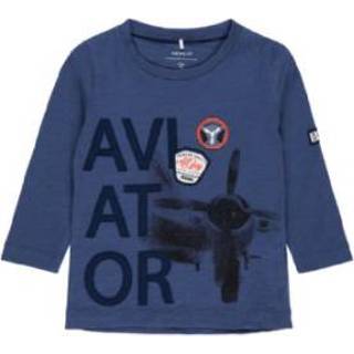 👉 Name it  Boys Shirt met lange mouwen Nmmgissan vintage indigo met lange mouwen - Blauw - Gr.110 - Jongen