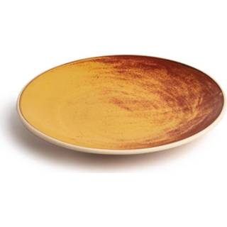 👉 Bord canvas oranje Olympia gewelfde borden roestoranje 27cm - 6 5050984577802