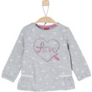 👉 Shirt grijs babymode meisjes S.Oliver Girl s met lange mouwen melange aop - Gr.Babymode (6 24 maanden) 4055268301600