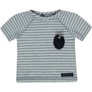 👉 Bellybutton  Boys T-Shirt met strepen, grijs - Grijs - Gr.56 - Jongen