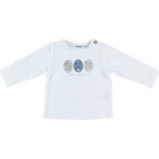 👉 Noukie's Longsleeve shirt Cocon wit - Blauw - Gr.vanaf 18 maanden - Jongen/Meisjes
