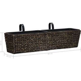 👉 Plantenbak active bruin Plantenbakken 2 st waterhyacint 8718475727545