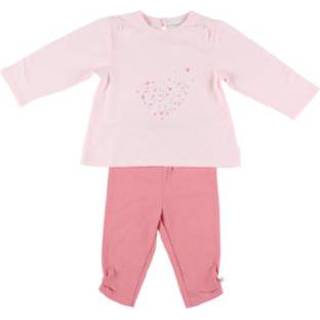 👉 Noukie Girl 's pyjama 2 stuks jersey lange roos met 2 stuks - Roze/lichtroze - Gr.vanaf 3 jaar - Meisjes