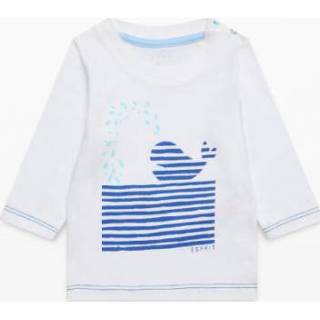 Esprit  Boys Shirt met lange mouwen wit - Wit - Gr.68 - Jongen