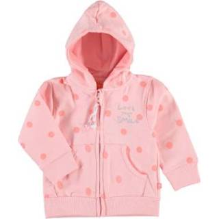 👉 Staccato  Girl s Zweetjasje met blush patroon - Roze/lichtroze - Gr.80 - Meisjes