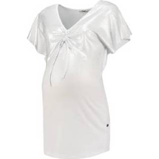 👉 LOVE2WAIT T-shirt V-hals Zilverfolie Wit