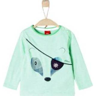 👉 Shirt groen babymode jongens S.Oliver met lange mouwen licht melange - Gr.Babymode (6 24 maanden) Jongen 4055268385853
