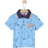 👉 S.Oliver  Poloshirt lichtblauw aop - Blauw - Gr.92 - Jongen/Meisjes