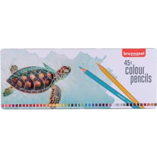 👉 Kleurpotlood metalen Bruynzeel Schildpad, doos met 45 potloden 8712079440381