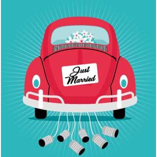 👉 Paperclip pas getrouwd blauw | Huwelijk Just married