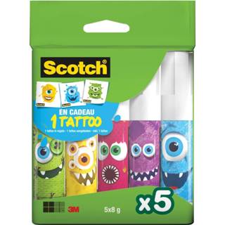 👉 Lijmstift Scotch permanent Monster, 8 g, blister met 5 stuks 4046719137954