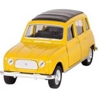 👉 Modelauto active kinderen geel metaal Renault 4 11 cm