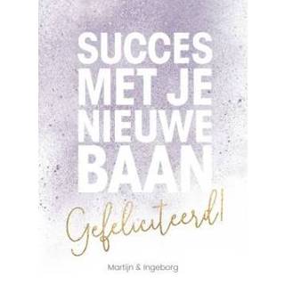 👉 Gouden wit Luckz | New Job Succes Aanpasbare naam