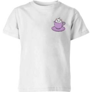 👉 Disney Aristocats Marie Teacup Kids' T-Shirt - White - 11-12 Years - Wit